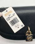 Michael Kors Black Leather Small Mila Sling Messenger Bag