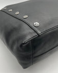 Hammit Black Leather Daniel Convertible Tote Bag