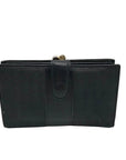 Fendi Black Canvas And Leather Vintage Kiss Lock Wallet