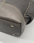 The Real Mccoy Gray Pebbled Leather Tote Bag