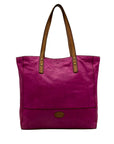 Fossil Fuchsia Pebbled Leather Zoey Tote Bag
