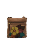 Fossil Tan Leather Crossbody Bag