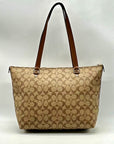 Coach Brown Leather Gallery Tote Bag F79609