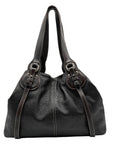 Furla Dark Brown Leather Hobo Shoulder Bag