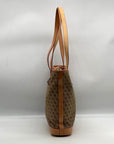 Dooney & Bourke Tan & Brown Monogram Canvas Vintage Tote