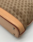 Dooney & Bourke Tan & Brown Monogram Canvas Vintage Tote