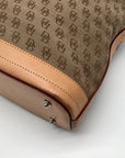 Dooney & Bourke Tan & Brown Monogram Canvas Vintage Tote