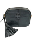 Tory Burch Bluestone Leather Mcgraw Embossed Camera Bag