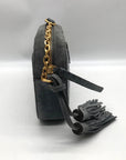Tory Burch Bluestone Leather Mcgraw Embossed Camera Bag
