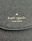 Kate Spade Black Glitter Fabric Lola Flap Phone Crossbody Bag
