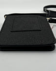 Kate Spade Black Glitter Fabric Lola Flap Phone Crossbody Bag