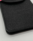 Kate Spade Black Glitter Fabric Lola Flap Phone Crossbody Bag