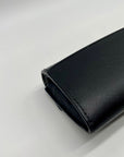 Coach Black Leather Slim Envelope Flap Long Wallet
