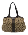 Coach Signature Khaki Canvas Devin Shoulder Bag F28503
