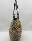 Coach Signature Khaki Canvas Devin Shoulder Bag F28503