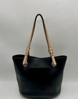 Michael Kors Black Leather Tote Bag
