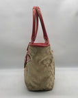 Coach Tan Signature Canvas Bleecker Floral Applique Tote