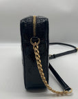Michael Kors Metallic Black Large East West Jet Set Crossbody With Card Holder