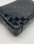 Michael Kors Metallic Black Large East West Jet Set Crossbody With Card Holder