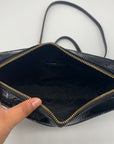 Michael Kors Metallic Black Large East West Jet Set Crossbody With Card Holder