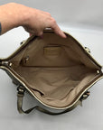 Coach Khaki and Gold Coated Canvas Peyton Pocket Large Tote Bag