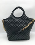 Like Dreams Black Quilted Juliet Medium Crossbody Bag