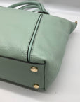Michael Kors Mini Green Pebbled Leather Lenox Shoulder Bag