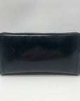 Ralph Lauren Black Patent Leather Zip Around Wallet