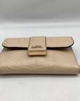 Coach Beige Embossed Leather Grace Wallet