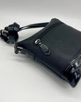 Giani Bernini Black Saffiano Croco North South Crossbody Bag