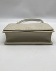 Oroton Ivory Embossed Leather Forte Micro Crossbody Clutch
