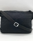 Kipling Black Noir Nylon Multipocket Angie Shoulder Bag