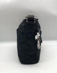 Kipling Black Noir Nylon Multipocket Angie Shoulder Bag