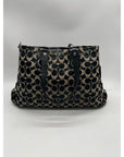 Coach Ashely Black Signature Satchel Bag F15510