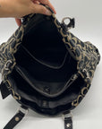 Coach Ashely Black Signature Satchel Bag F15510