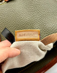 Dooney & Bourke Olive Green Pebbled Leather Tote Bag