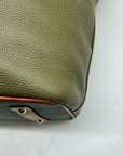 Dooney & Bourke Olive Green Pebbled Leather Tote Bag