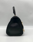 See by Chloé Joan Ladylike Black Leather & Suede Top Handle Satchel