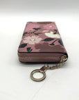 Kate Spade Pink Floral Pebbled Leather Continental Wallet