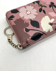 Kate Spade Pink Floral Pebbled Leather Continental Wallet