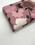 Kate Spade Pink Floral Pebbled Leather Continental Wallet