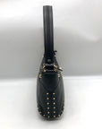 Michael Kors Black Leather Studded Astor Pouchette