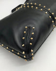 Michael Kors Black Leather Studded Astor Pouchette