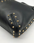 Michael Kors Black Leather Studded Astor Pouchette