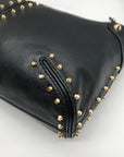 Michael Kors Black Leather Studded Astor Pouchette