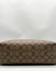 Coach Brown Coated Canvas Zip Top Tote Bag 4455