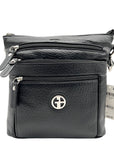 Giani Bernini Black Three Pocket Crossbody Bag