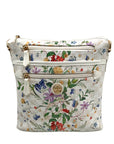Giani Bernini White Floral North South Crossbody Bag