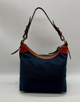 Dooney & Bourke Blue Nylon Large Erica Shoulder Bag