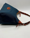 Dooney & Bourke Blue Nylon Large Erica Shoulder Bag